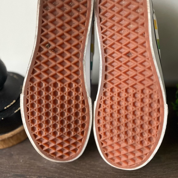 Vans Old Skool Rainbow Black White Checkerboard Checkered Shoes Size 6 - Picture 9 of 14